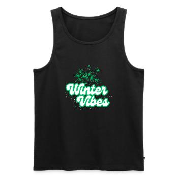 Winter vibes - Männer Premium Bio Tank Top - Schwarz - Vorne - AI Model Male 178 light (178cm)