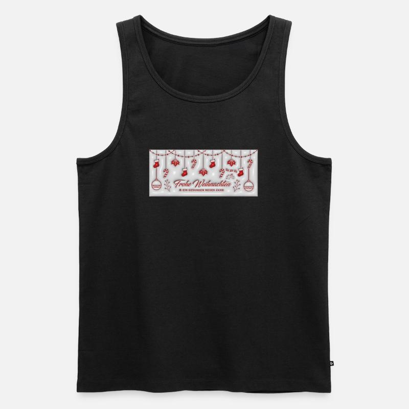 Weihnacht 3D 7 - Männer Premium Bio Tank Top - Schwarz