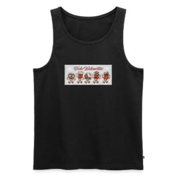 Weihnacht 3D 1 - Männer Premium Bio Tank Top - Schwarz - Vorne - Michal (187cm)