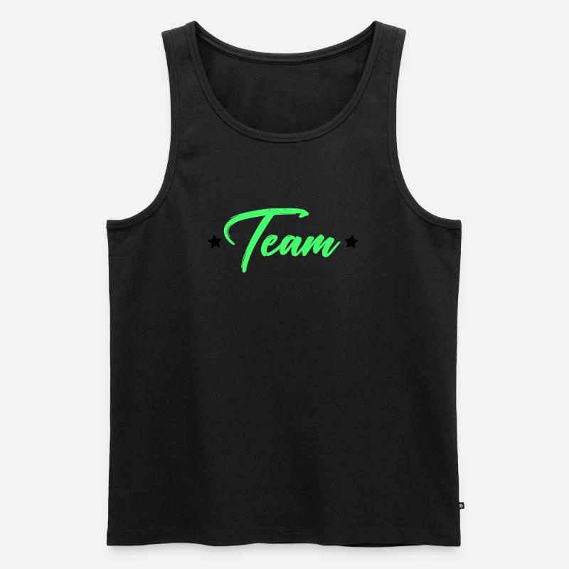 Team - Männer Premium Bio Tank Top - Schwarz