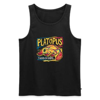 Platopus - Théorie des Formes Philosophie - Débardeur bio Premium Homme - noir - Devant - AI Model Male 178 light (178cm)