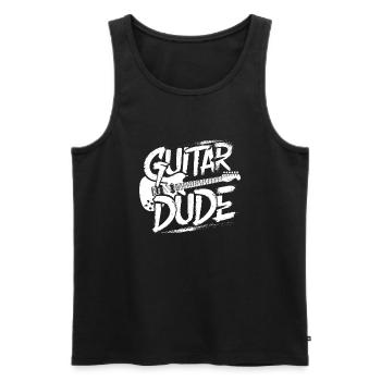 Guitar Dude - Musik für Gitarrenfans - Männer Premium Bio Tank Top - Schwarz - Vorne - Michal (187cm)