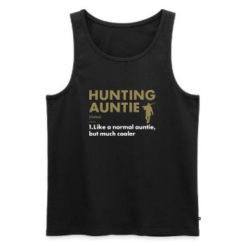 Hunter Auntie Definition Hunting - Men's Premium Organic Tank Top - black - Front - Michal (187cm)