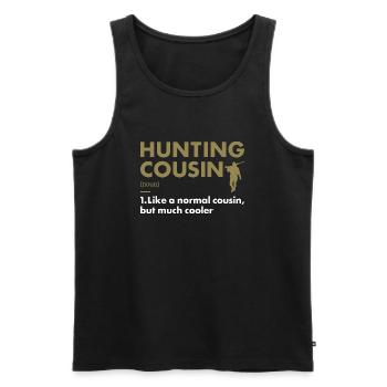 Hunter Cousin Definition Hunting - Men's Premium Organic Tank Top - black - Front - Michal (187cm)