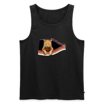 Best Cat Mom Ever - Paw-some Feline Love - Men's Premium Organic Tank Top - black - Front - AI Model Male 178 light (178cm)