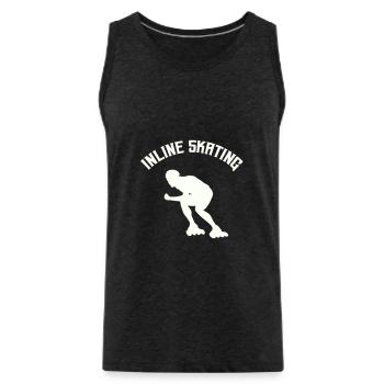 Inline Skating - Männer Premium Bio Tank Top - Anthrazit - Vorne - Alexander (188cm)