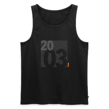 Made in 2003 Retro Modernist Design Birthday Gift - Men's Premium Organic Tank Top - black - Front - Michal (187cm)