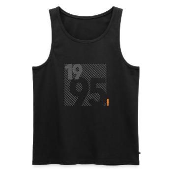 Made in 1995 Retro Modernist Design Birthday Gift - Men's Premium Organic Tank Top - black - Front - Michal (187cm)