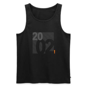 Made in 2002 Retro Modernist Design Birthday Gift - Men's Premium Organic Tank Top - black - Front - Michal (187cm)