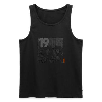 Made in 1993 Retro Modernist Design Birthday Gift - Men's Premium Organic Tank Top - black - Front - Michal (187cm)