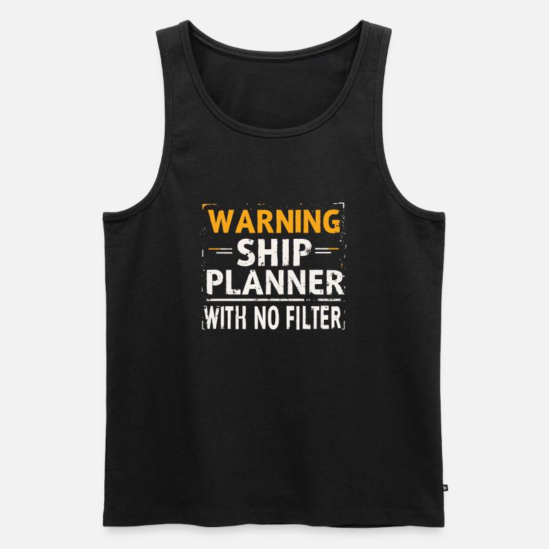 SCHIFFSPLANER - Männer Premium Bio Tank Top - Schwarz