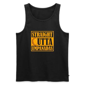 Straight Outta Empanadas Mexican Food Latin Filled - Men's Premium Organic Tank Top - black - Front - AI Model Male 178 light (178cm)