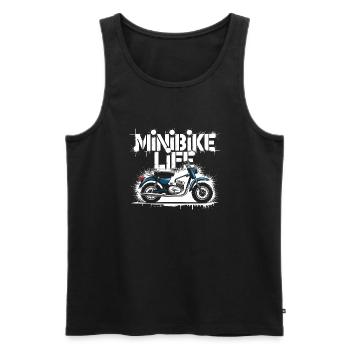 Passion pour les -motos - Débardeur bio Premium Homme - noir - Devant - Michal (187cm)