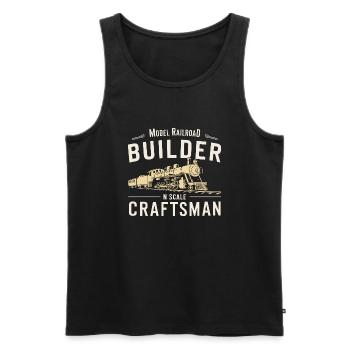 Precision in model making - Men's Premium Organic Tank Top - black - Front - Michal (187cm)