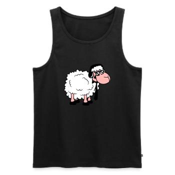 Sheep Sunglasses Tie Music DJ Headphones Fun - Men's Premium Organic Tank Top - black - Front - Michal (187cm)