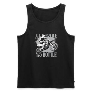 Motocross – Nur Vollgas zählt - Männer Premium Bio Tank Top - Schwarz - Vorne - Michal (187cm)