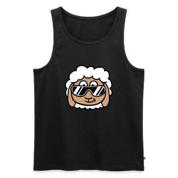 Sheep Sunglasses Party Sheep Lamb Cool Head - Men's Premium Organic Tank Top - black - Front - Michal (187cm)