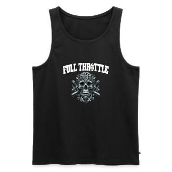 Vollgas - Full Throttle - Männer Premium Bio Tank Top - Schwarz - Vorne - AI Model Male 178 light (178cm)
