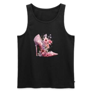 High Heel Liebhaber Glitzer Schuhe Damen Geschenk - Männer Premium Bio Tank Top - Schwarz - Vorne - Michal (187cm)