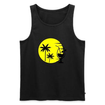 cocktail sunset - Männer Premium Bio Tank Top - Schwarz - Vorne - Michal (187cm)