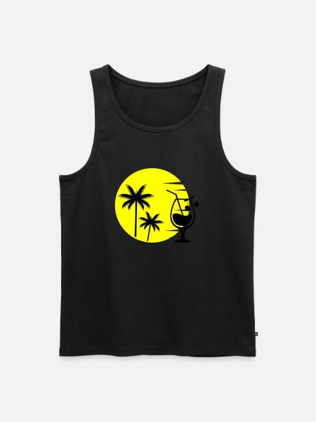 cocktail sunset - Männer Premium Bio Tank Top - Schwarz