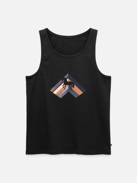 Pferde Pferdesport Pferd - Männer Premium Bio Tank Top - Schwarz