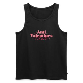 anti valentines club - Débardeur bio Premium Homme - noir - Devant - AI Model Male 178 light (178cm)