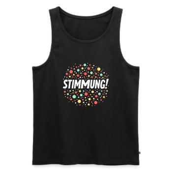 Stimmung Konfetti Silvester Karneval Fasching - Männer Premium Bio Tank Top - Schwarz - Vorne - Michal (187cm)