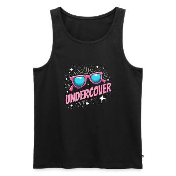 Undercover Costume - Sunglasses Fun - Men's Premium Organic Tank Top - black - Front - AI Model Male 178 light (178cm)