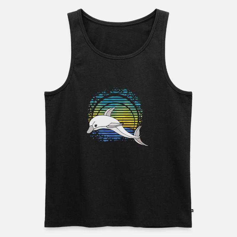 Delfin - Männer Premium Bio Tank Top - Schwarz