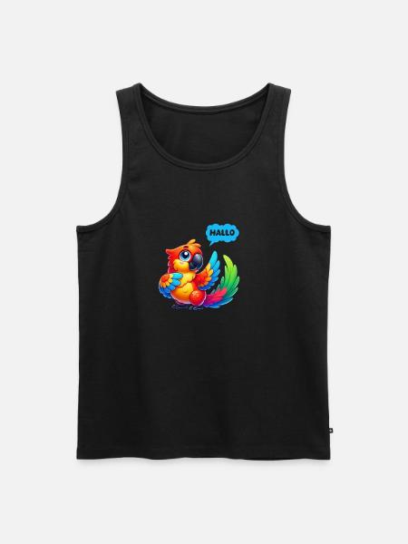 Parrot Cartoon - Men's Premium Organic Tank Top - black