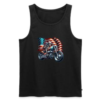 Motorrad,motorcycle,dirkbike motocross - Männer Premium Bio Tank Top - Schwarz - Vorne - Michal (187cm)