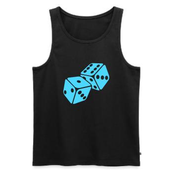würfel - Männer Premium Bio Tank Top - Schwarz - Vorne - AI Model Male 178 light (178cm)