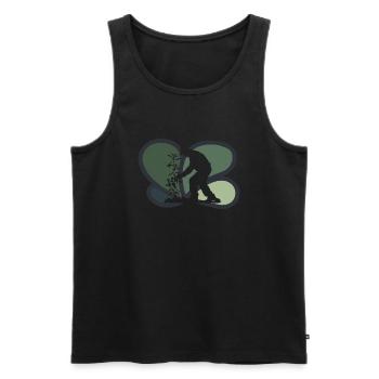Jardin de jardinage de fleurs - Débardeur bio Premium Homme - noir - Devant - Michal (187cm)