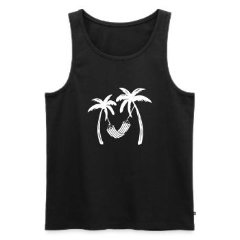 palms relax - Männer Premium Bio Tank Top - Schwarz - Vorne - AI Model Male 178 light (178cm)