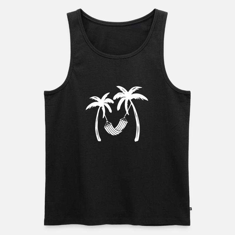 palms relax - Männer Premium Bio Tank Top - Schwarz