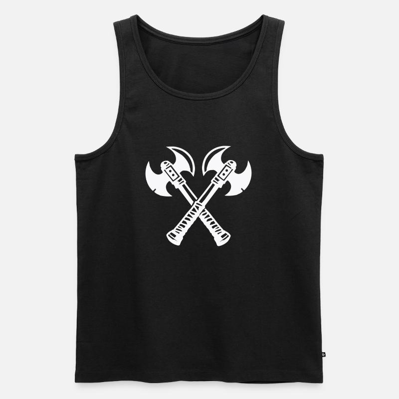 axt 2 - Männer Premium Bio Tank Top - Schwarz