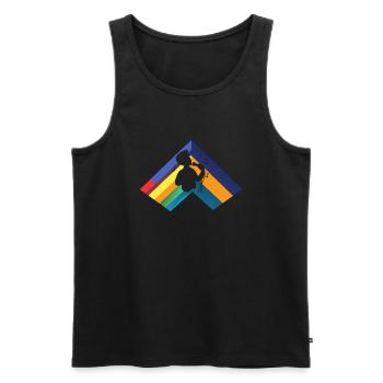 Singing, Singing, Jazz - Men's Premium Organic Tank Top - black - Front - AI Model Male 178 light (178cm)