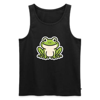 crapaud - Débardeur bio Premium Homme - noir - Devant - Michal (187cm)