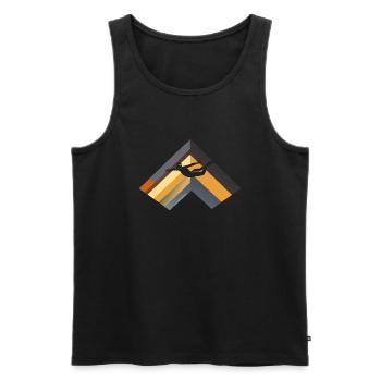 Schwimmer Apnoe - Männer Premium Bio Tank Top - Schwarz - Vorne - AI Model Male 178 light (178cm)
