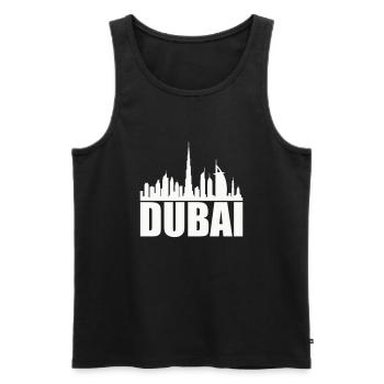 Dubai Skyline 1 - Men's Premium Organic Tank Top - black - Front - AI Model Male 178 light (178cm)