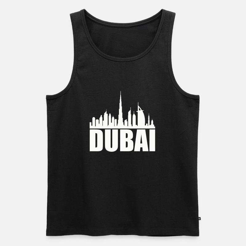dubai skyline 1 - Männer Premium Bio Tank Top - Schwarz