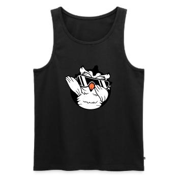 Owl Dabbing Dab Dance Pose Gesture Sunglasses Cute - Men's Premium Organic Tank Top - black - Front - Michal (187cm)