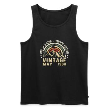 Mai 1968 - Mai 1968 - Männer Premium Bio Tank Top - Schwarz - Vorne - Michal (187cm)