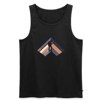 Elektrogitarre Gitarrist Hardrock - Männer Premium Bio Tank Top - Schwarz - Vorne - Michal (187cm)