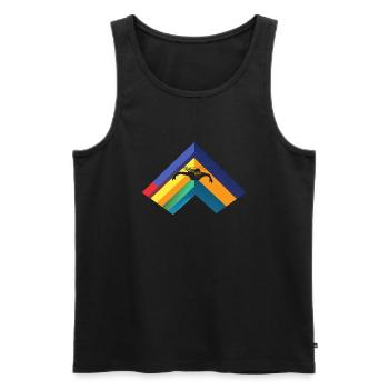 Swimming Diving Goggles - Men's Premium Organic Tank Top - black - Front - AI Model Male 178 light (178cm)