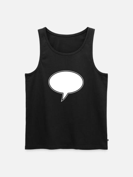 Speech Bubble Design Links - Men's Premium Organic Tank Top - black