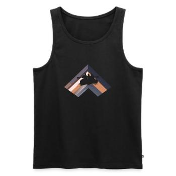 Rafting Rudern Wildwasser - Männer Premium Bio Tank Top - Schwarz - Vorne - Michal (187cm)