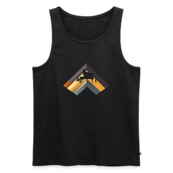 Pianist Klavier Piano - Männer Premium Bio Tank Top - Schwarz - Vorne - Michal (187cm)