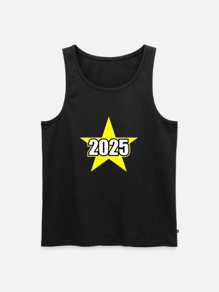 2025 Star - Men's Premium Organic Tank Top - black